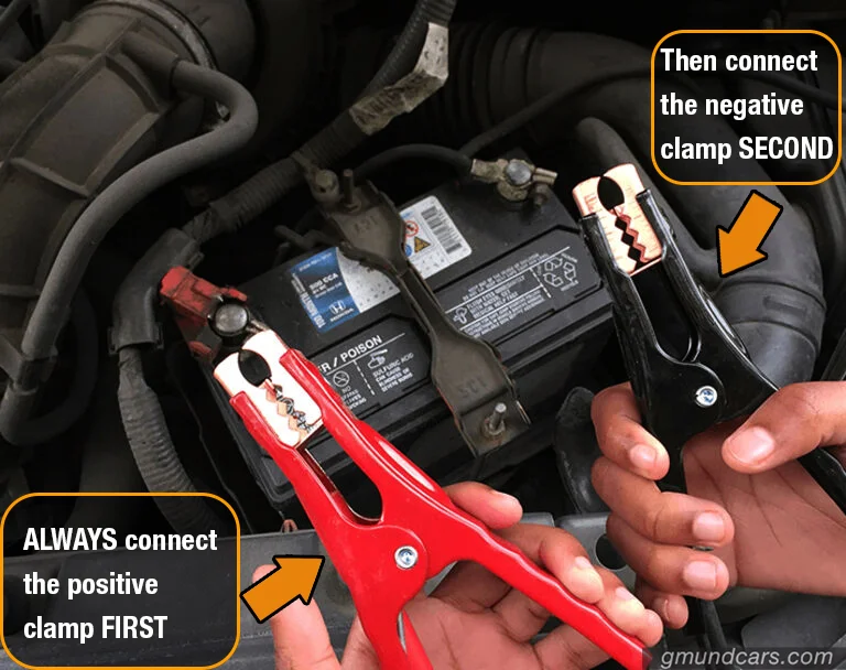 how to connect jump starter cables