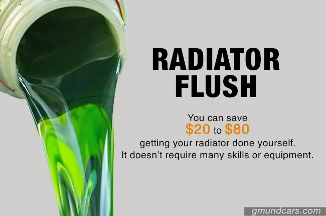 Cost saving by flushing radiator yourself