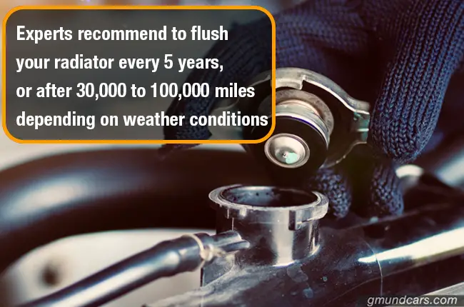 how often to flush the radiator