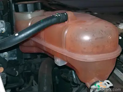 The coolant reservoir tank leak
