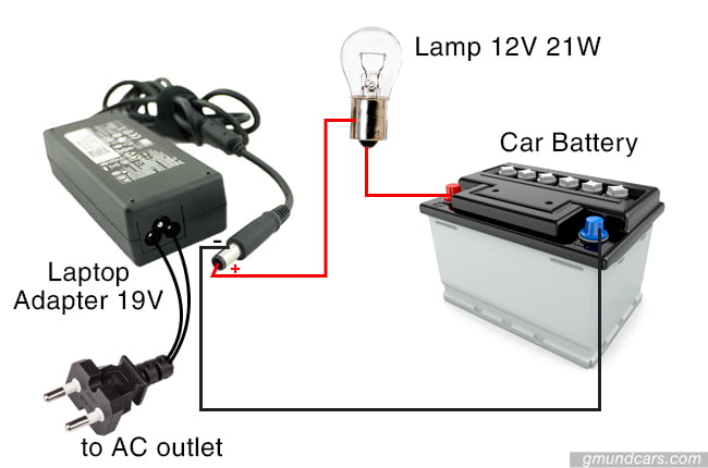 DIY battery charger system using laptop adapter