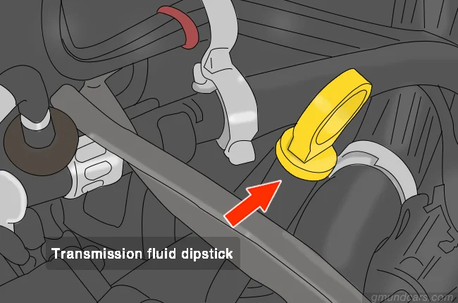 locate transmission fluid dipstick