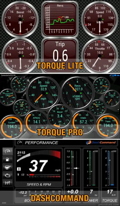 torque lite vs torque pro vs dashcommand interface comparison