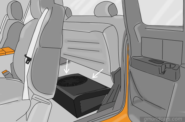 subwoofer under the seat