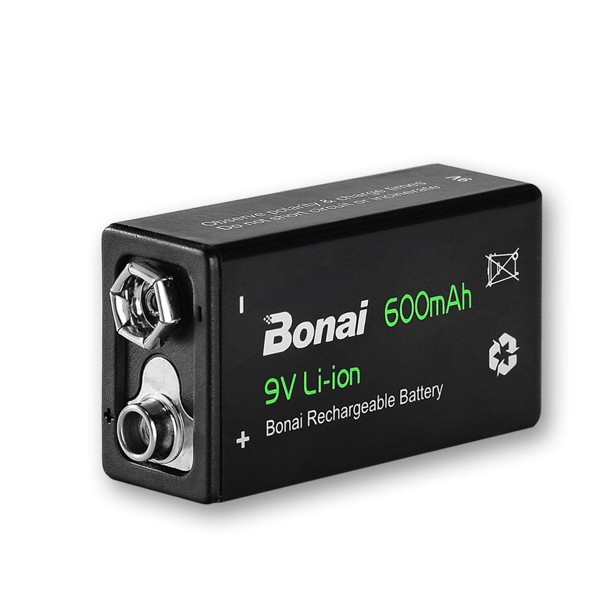 BONAI Li-ion Rechargeable 9V Batteries.