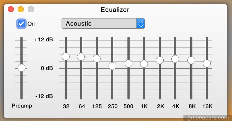 Best equalize setting for acoustic music