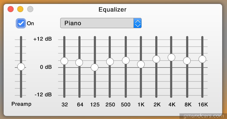 Best equalize setting for piano and classical music