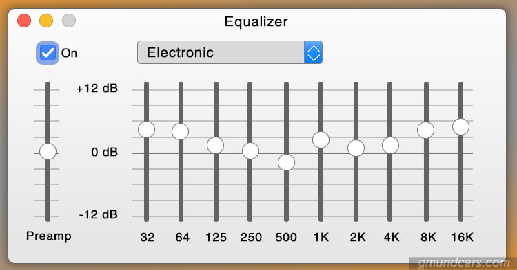 Best equalize setting for electronic music