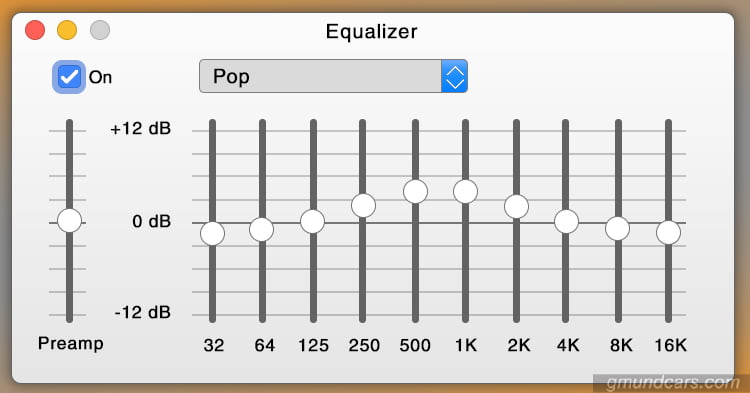Best equalize setting for pop music