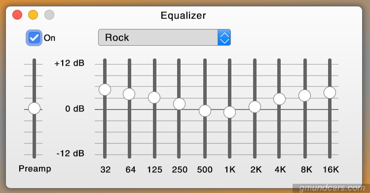 Best equalize setting for rock music 