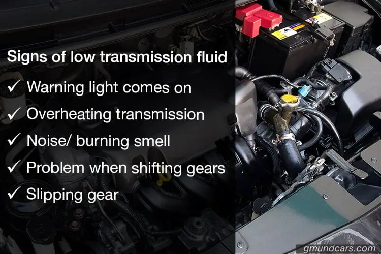 Signs of low transmission fluid 