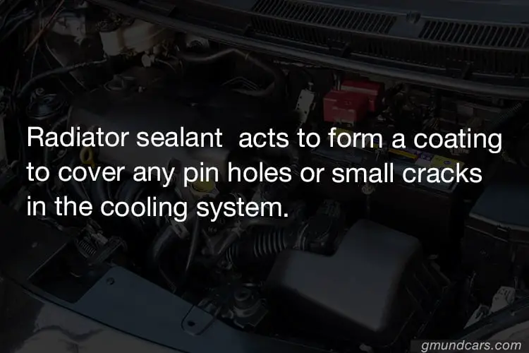 Use sealant to fix a coolant leak