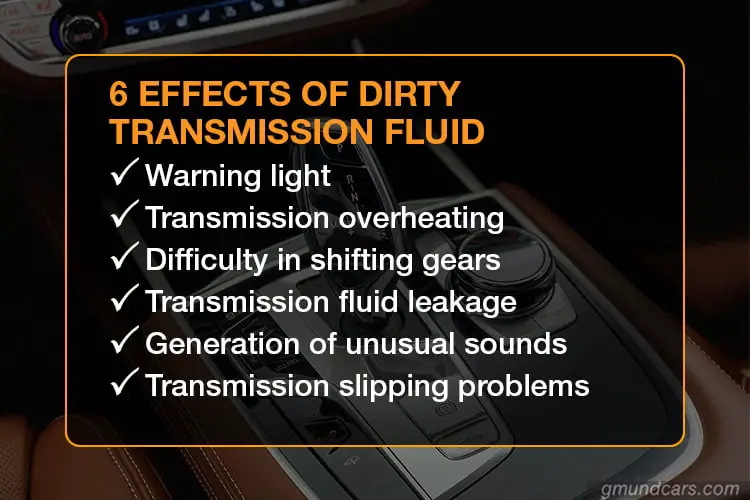 Dirty transmission fluid effects
