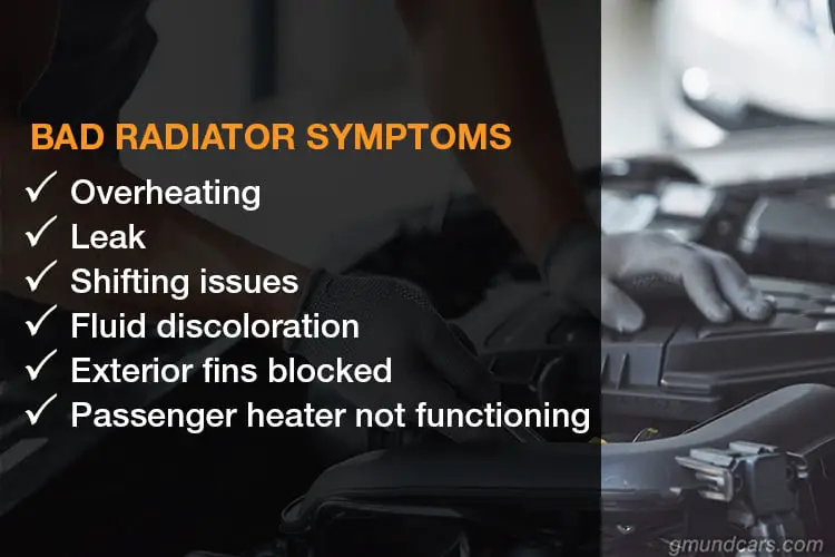 Bad radiator symptoms