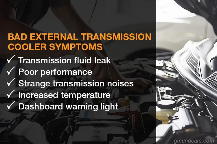 bad external transmission cooler symptoms