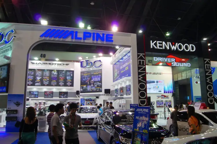 Sound equipment from Alpine and Kenwood at the Bangkok MotorExpo 2012