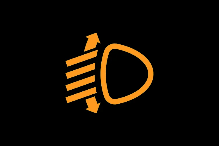 Headlamp leveling system warning