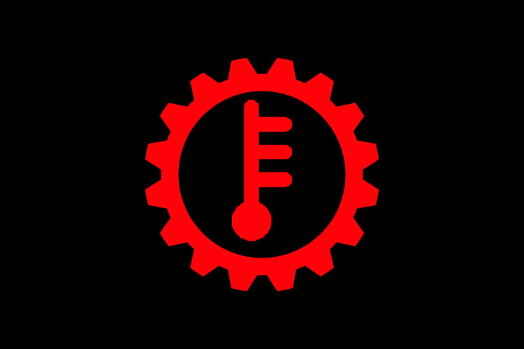 Automatic transmission fluid temperature warning light