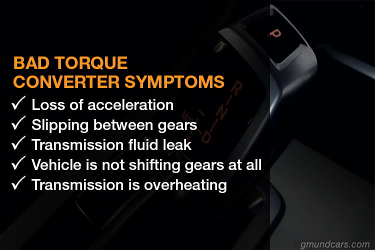 bad torque converter symptoms