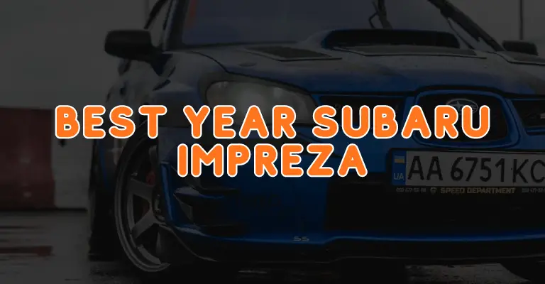 a 2006 model year subaru impreza, widely considered to be one of the best model years