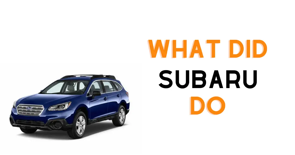 A Recalled model year of the Subaru Outback, used to introduce the topic of how Subaru reacted to the numerous reports of battery problems
