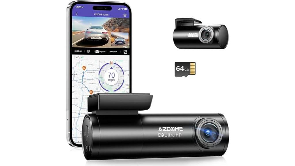 4k dash cam gps wifi