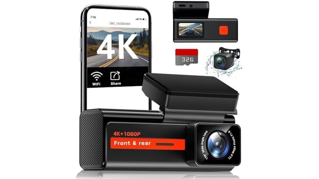 4k dual dash camera