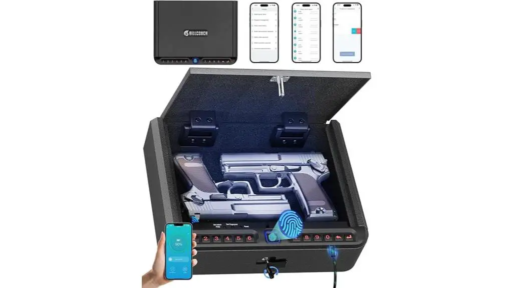 biometric pistol gun safe