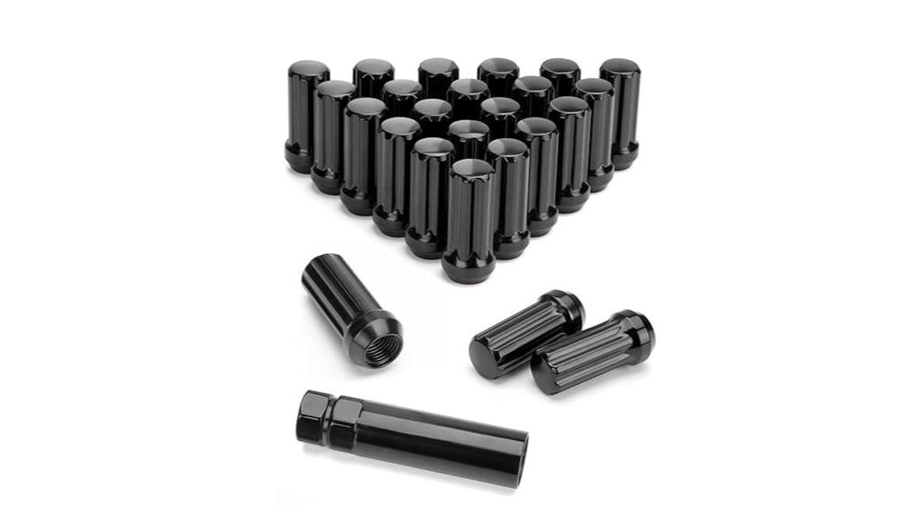 black closed end lugnuts