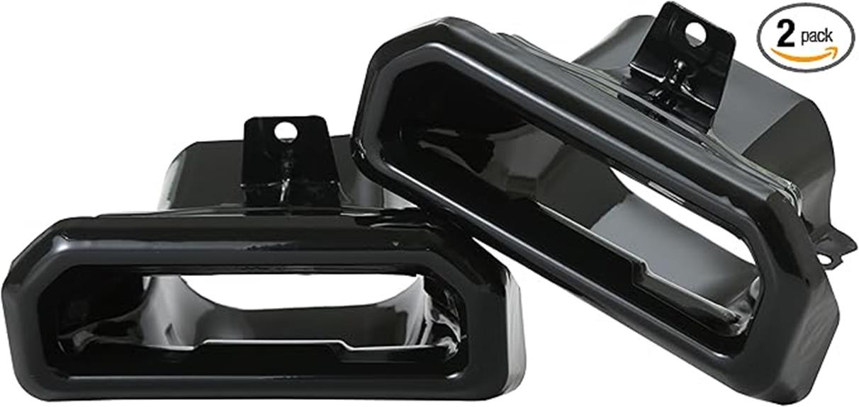 MITZONE Exhaust Tips Bezel For Chevy Silverado & GMC Sierra 1500 2019-2023 - Gloss Black Finish