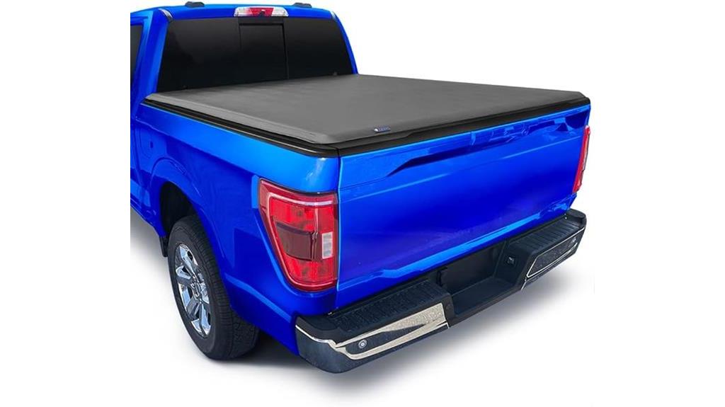 JDMSPEED Soft Roll-Up Tonneau Cover With Lock For Ford F-150 2004-2014 6.5' Bed