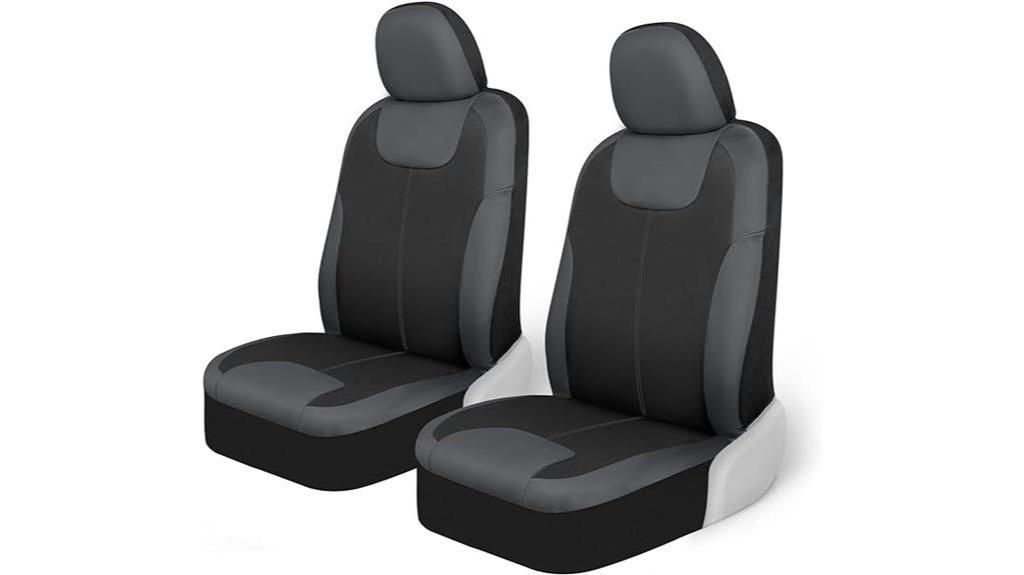 gray waterproof front seat covers