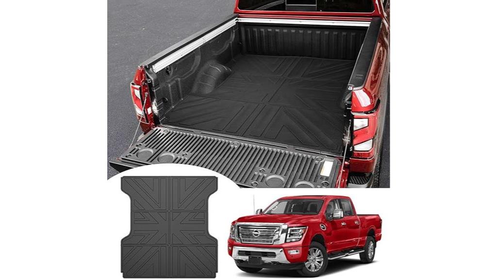 Truck Bed Mat Compatible With 2024 Tacoma 5.5FT All Weather Protection Waterproof Short TPE Truck Bed Liner Heavy Duty Truck Mat 3D Custom Fit Cargo Mat For Tacoma Accessories Black