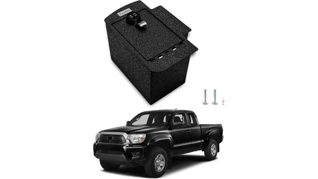 toyota tacoma center console safe