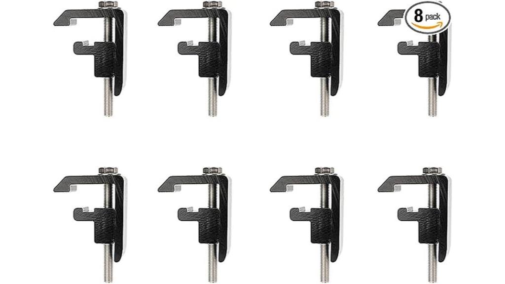 truck cap mounting clamps