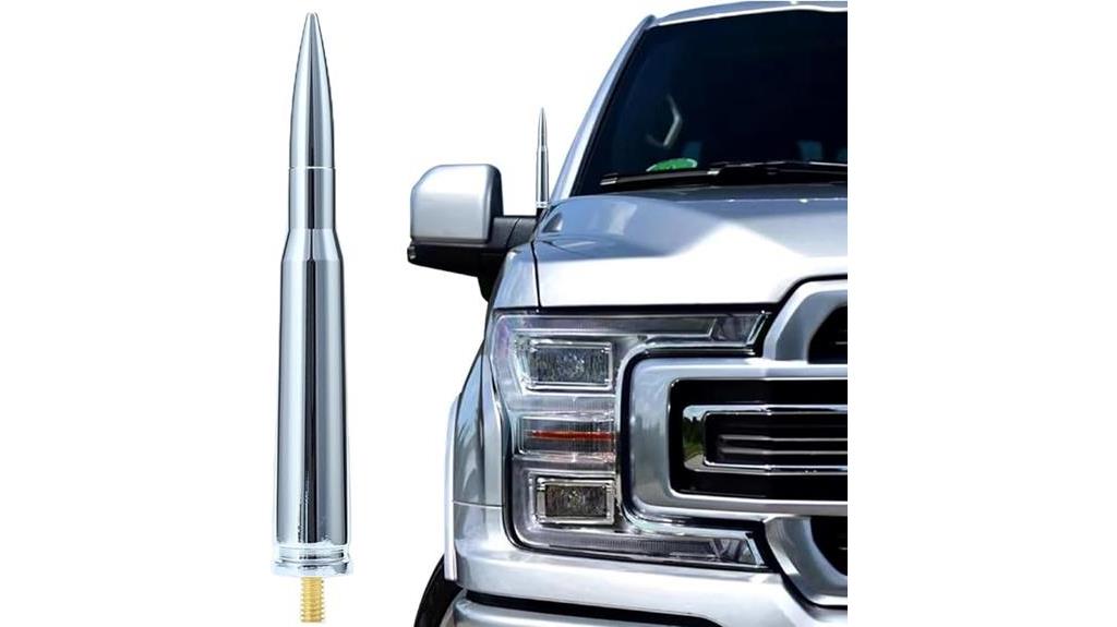 truck friendly chrome bullet antenna