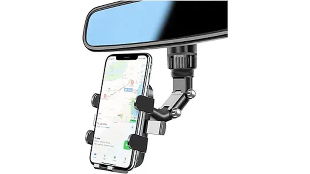 universal rearview phone holder