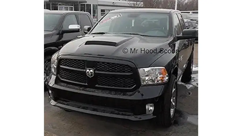 unpainted hood scoop dodge ram