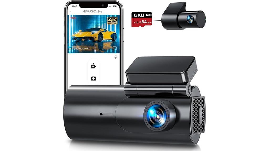 gku dash cam d600