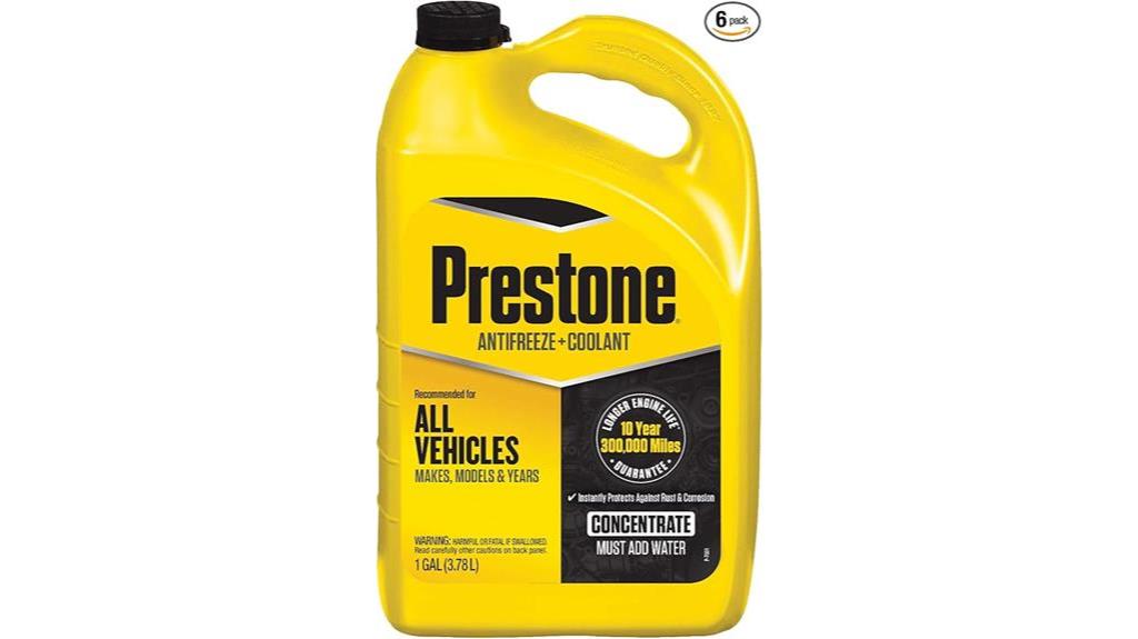 prestone antifreeze pack six