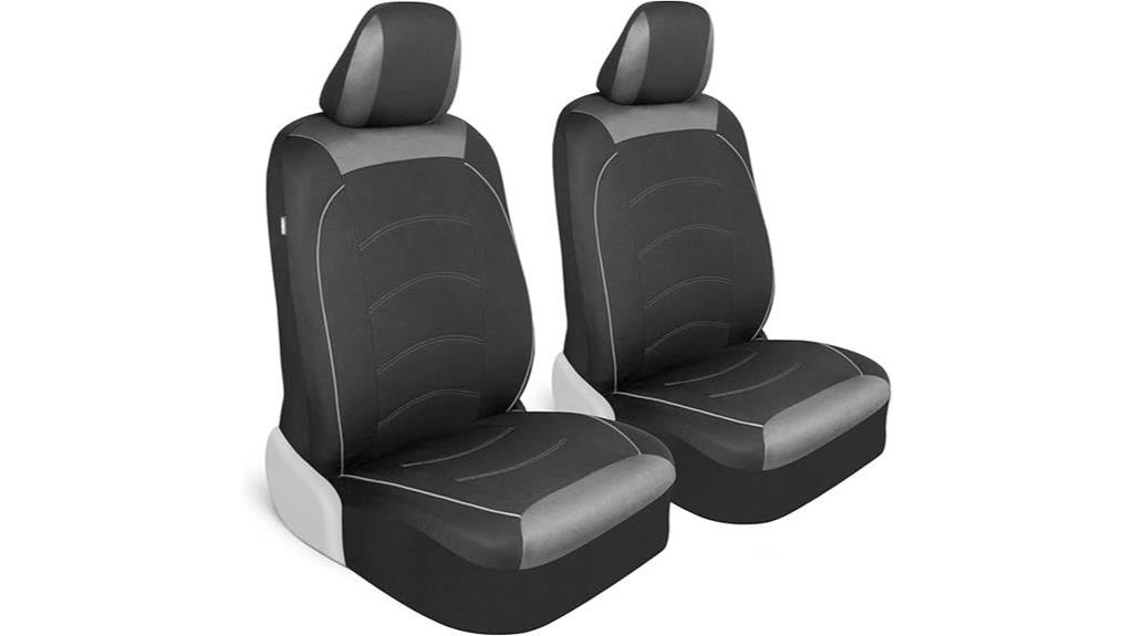 black cloth car seat covers