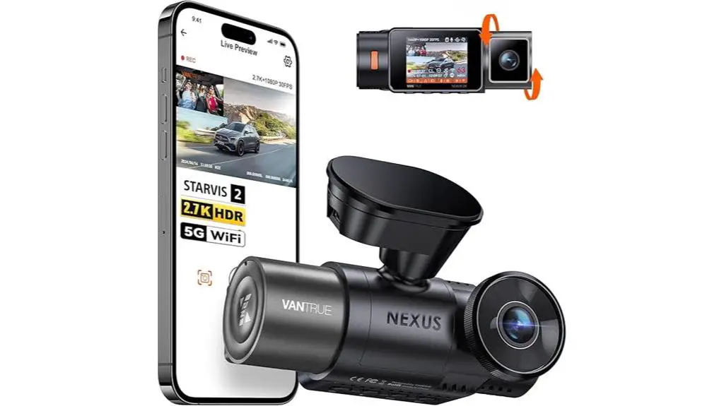 dual dash cam 2 7k