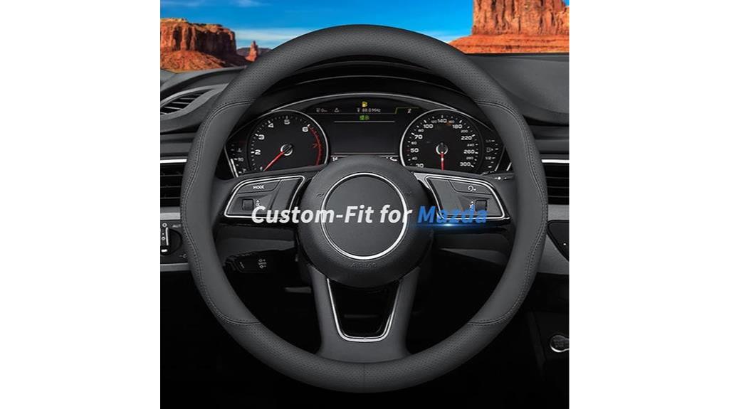 mazda leather steering wheel cover