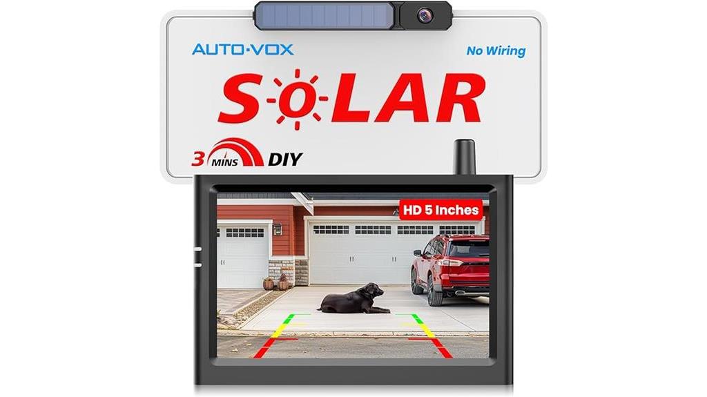 solar wireless backup camera