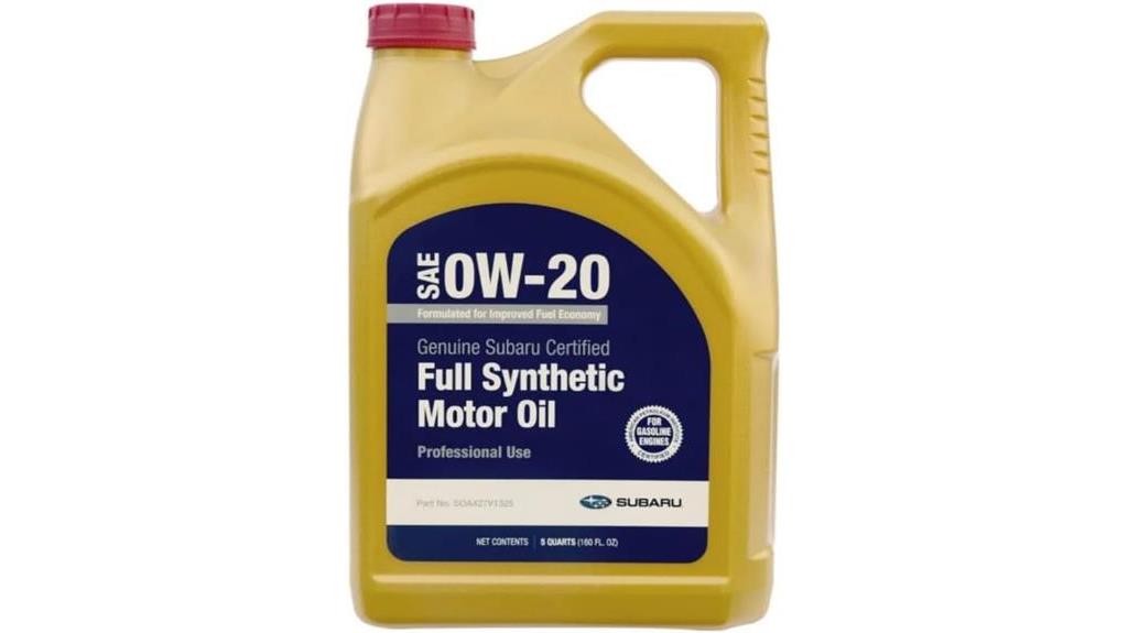 subaru 0w 20 motor oil