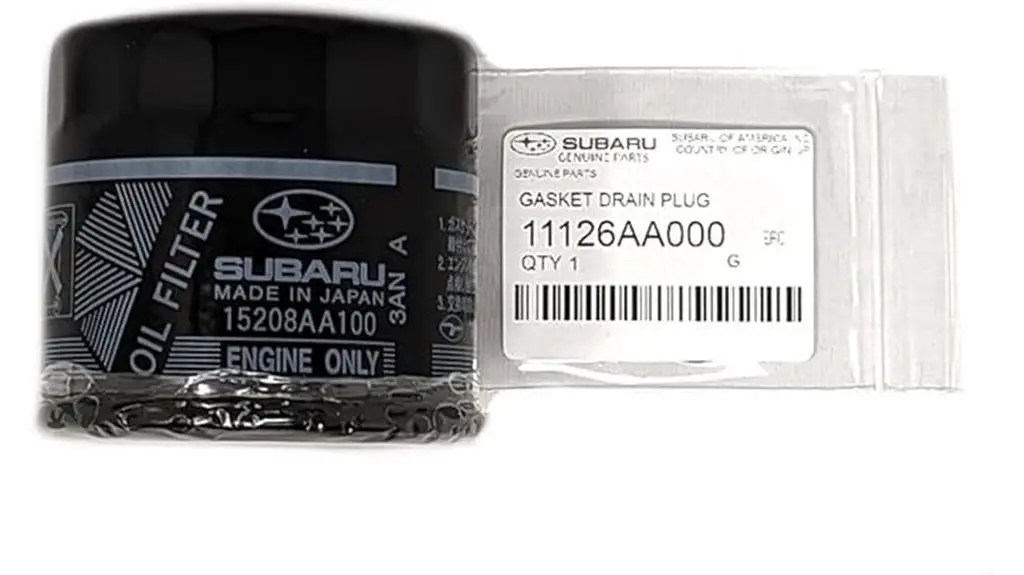 subaru engine oil filter kit