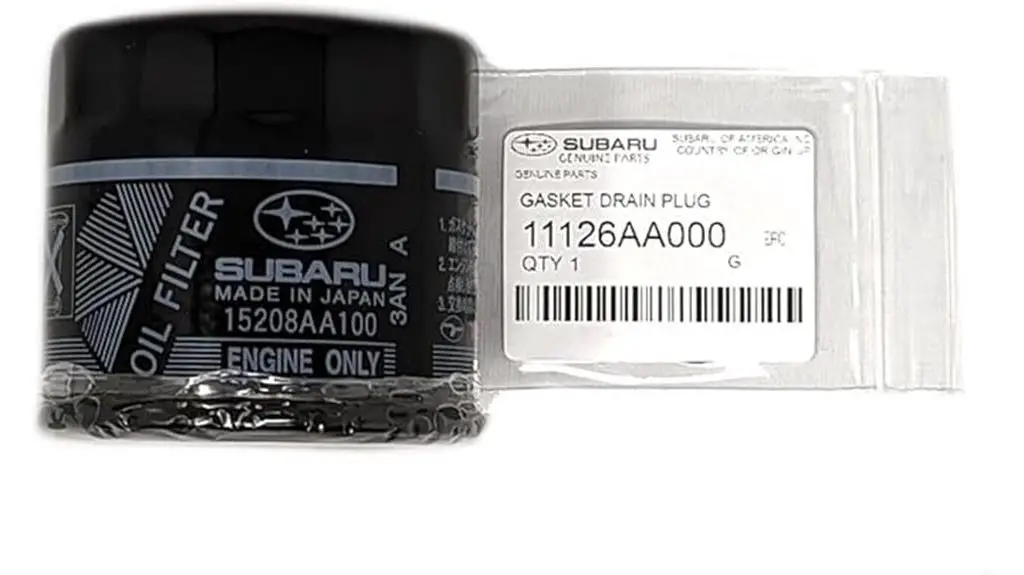 subaru oil filter kit