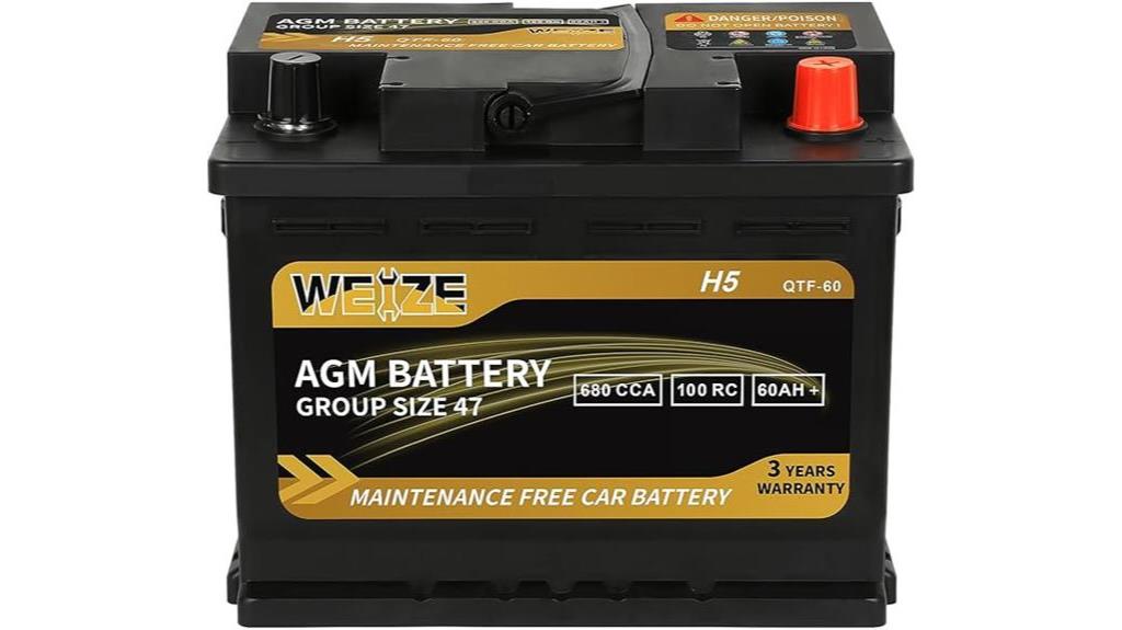 weize platinum agm battery